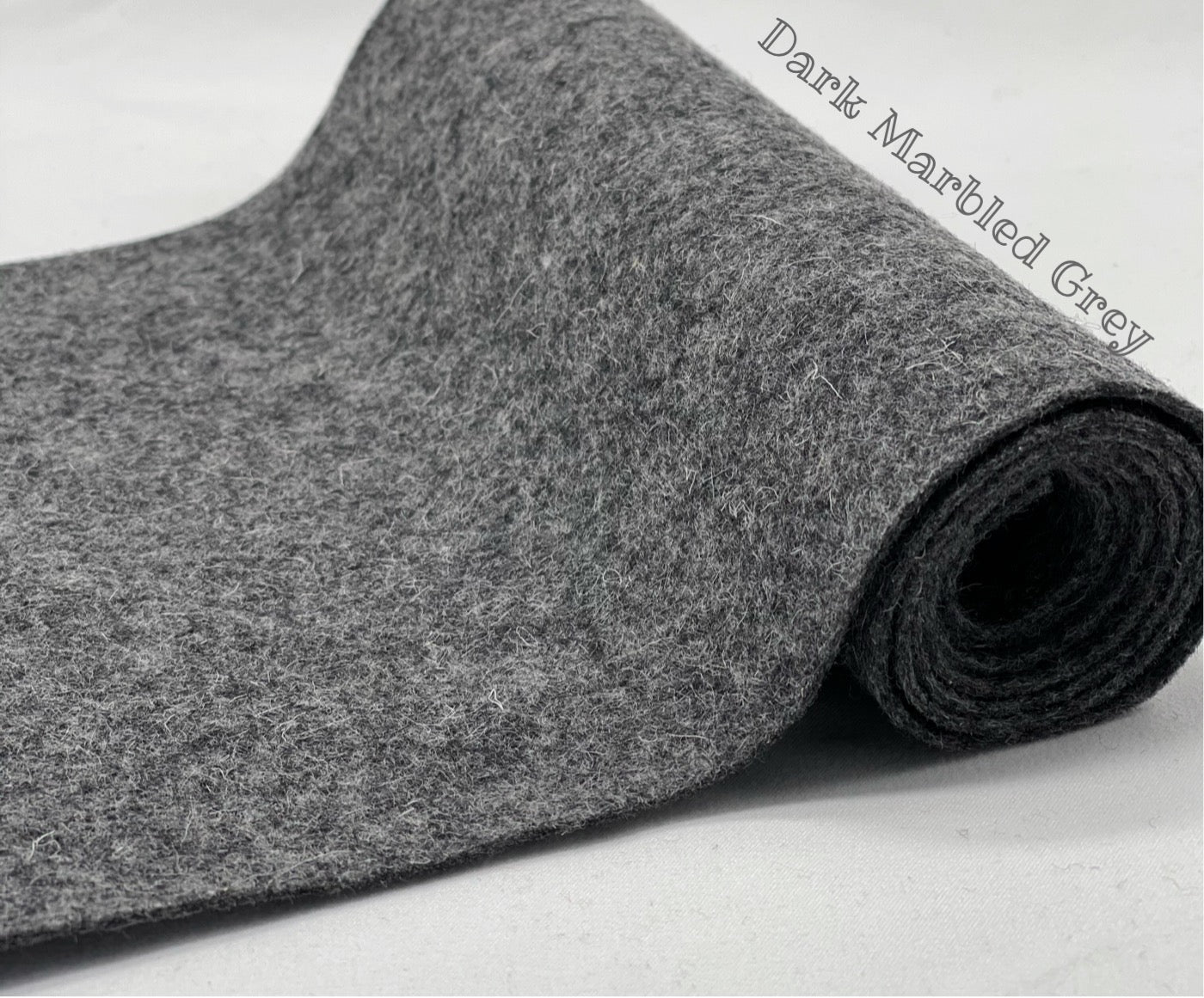 100% Wool Felt half metre Dark Marbled Grey