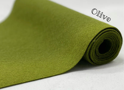 100% Wool Felt half metre Olive Green
