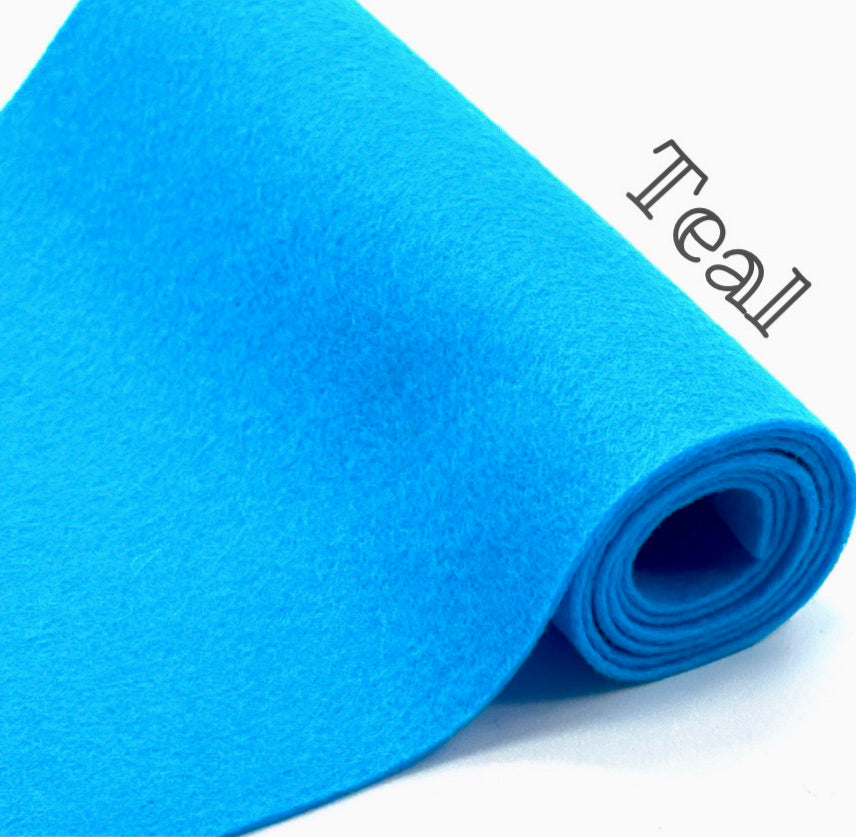 100% Wool Felt half metre Teal Blue
