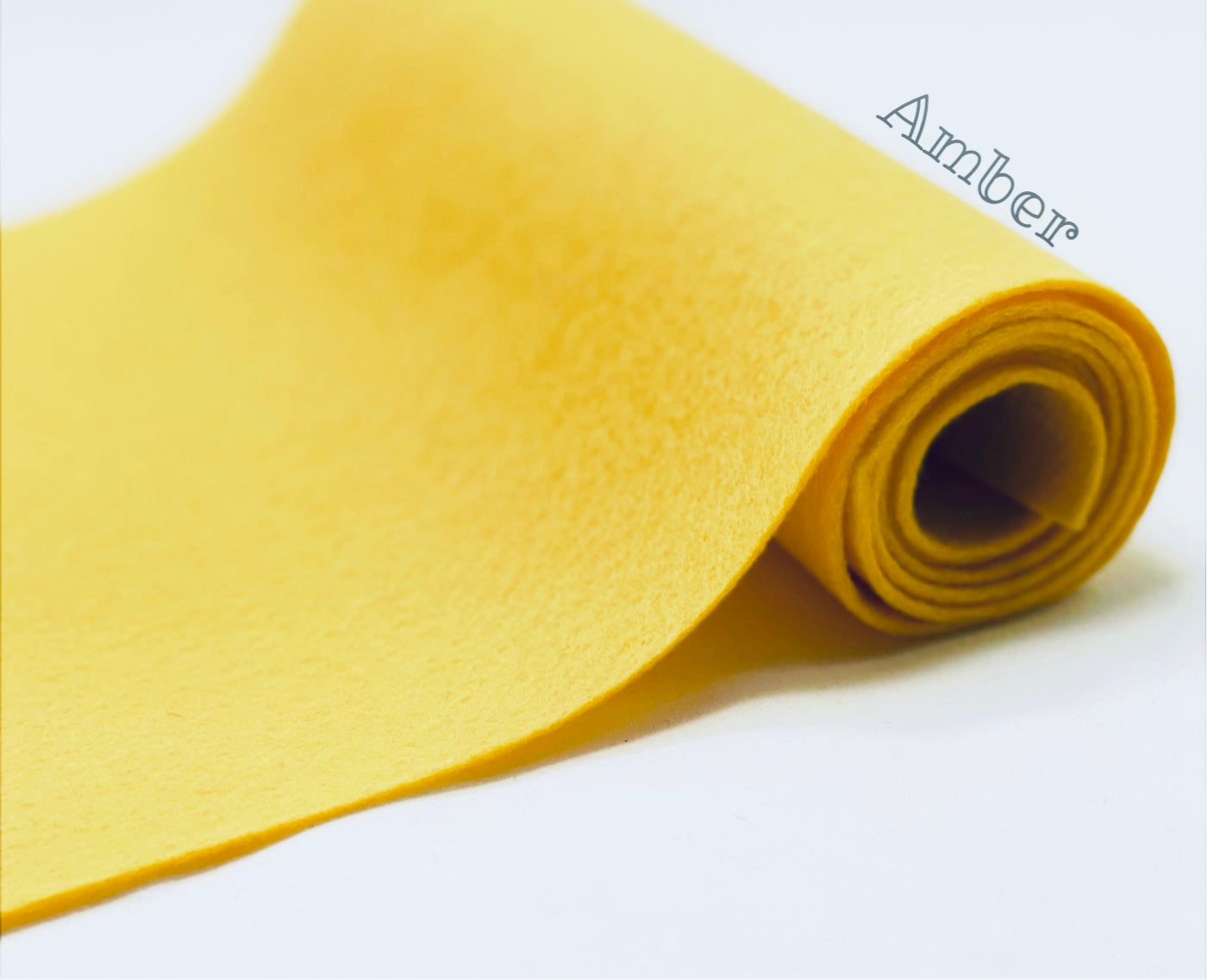 100% Wool Felt half metre Amber yellow