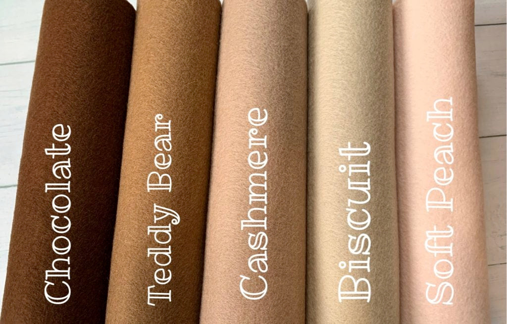 100% Wool Felt Pack Doll skin pack