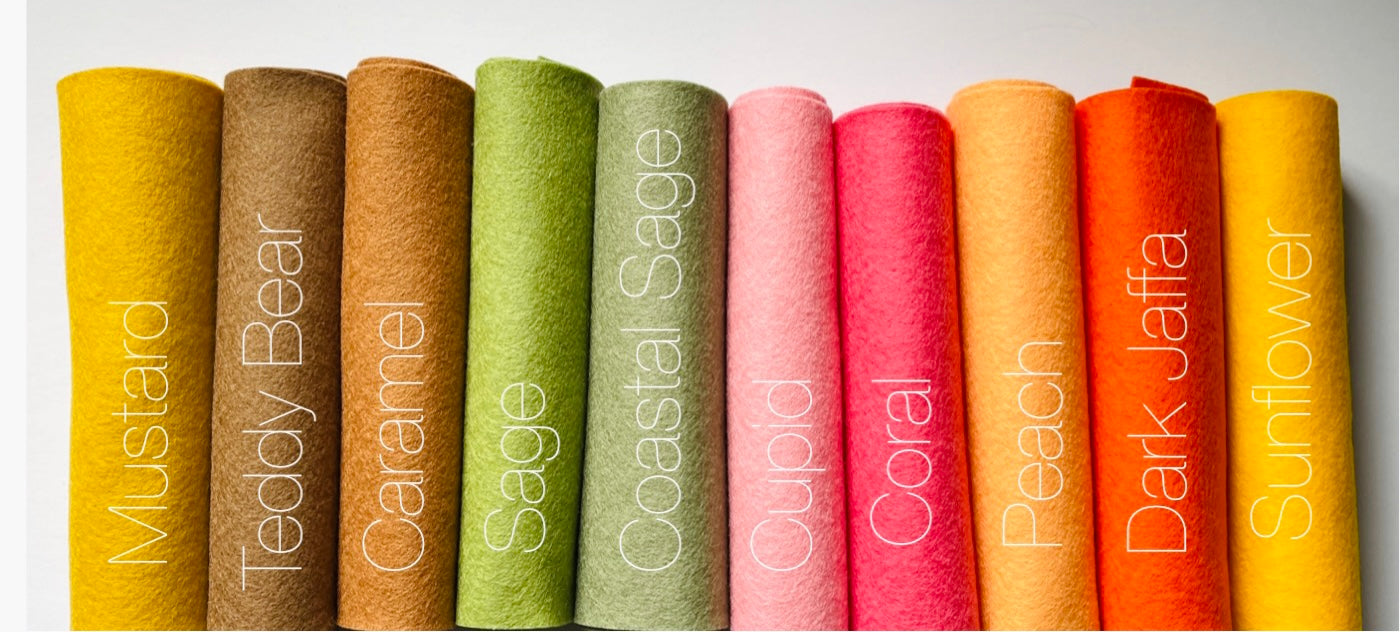 Wool Felt Sheets // Choose Your Own Colors // Wool Felt Supplier