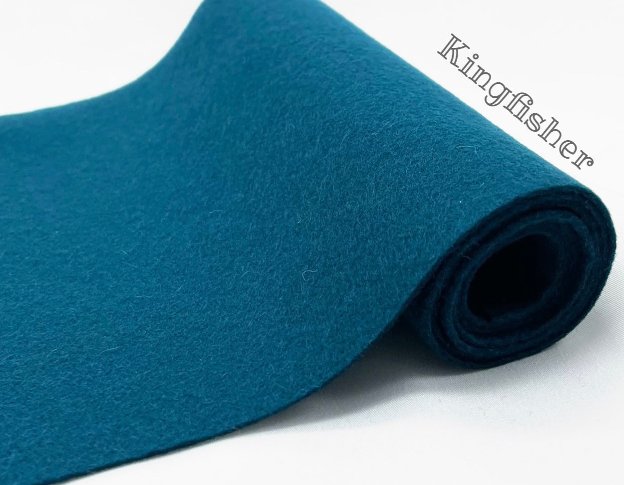 National Nonwovens Peacock Blue Turquoise - Wool Felt Oversized Sheet - 20% Wool Blend - 36 in x 36 in Sheet